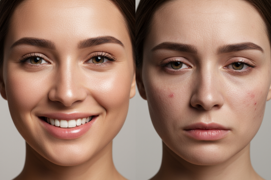 woman with smooth radiant skin smiling